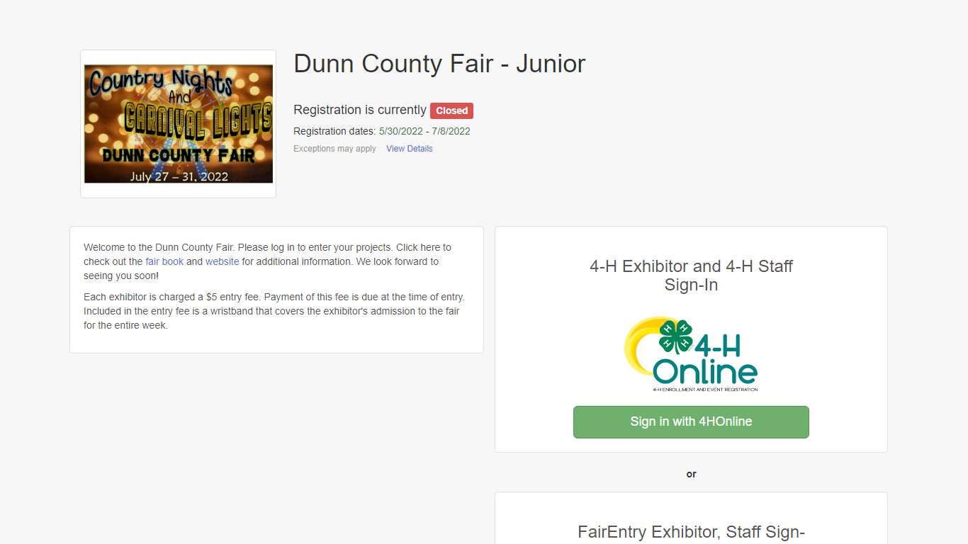 Dunn County Fair - Junior - FairEntry.com